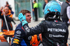 GP CANADA, George Russell (GBR) Mercedes AMG F1 (Right) celebrates his pole position in qualifying parc ferme with second placed Max Verstappen (NLD) Red Bull Racing.

08.06.2024. Formula 1 World Championship, Rd 9, Canadian Grand Prix, Montreal, Canada, Qualifiche Day.

- www.xpbimages.com, EMail: requests@xpbimages.com © Copyright: Batchelor / XPB Images