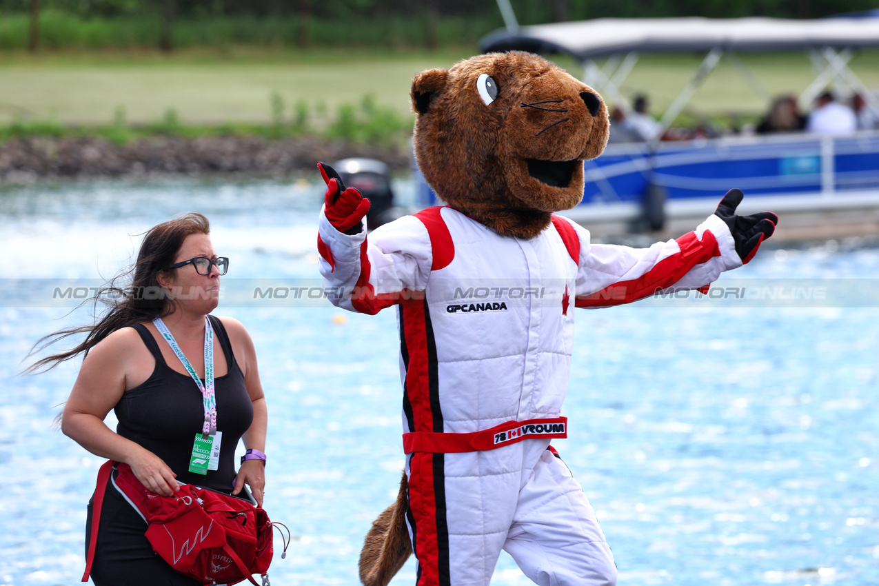 GP CANADA, Circuit Atmosfera - mascot.

07.06.2024. Formula 1 World Championship, Rd 9, Canadian Grand Prix, Montreal, Canada, Practice Day.

 - www.xpbimages.com, EMail: requests@xpbimages.com © Copyright: Coates / XPB Images