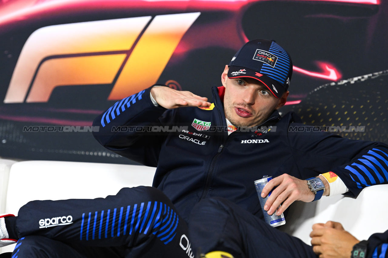 GP CINA, Max Verstappen (NLD) Red Bull Racing in the post race FIA Press Conference.

21.04.2024. Formula 1 World Championship, Rd 5, Chinese Grand Prix, Shanghai, China, Gara Day.

- www.xpbimages.com, EMail: requests@xpbimages.com © Copyright: XPB Images