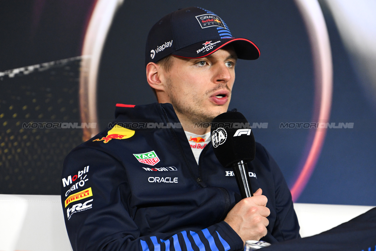 GP CINA, Max Verstappen (NLD) Red Bull Racing in the post race FIA Press Conference.

21.04.2024. Formula 1 World Championship, Rd 5, Chinese Grand Prix, Shanghai, China, Gara Day.

- www.xpbimages.com, EMail: requests@xpbimages.com © Copyright: XPB Images