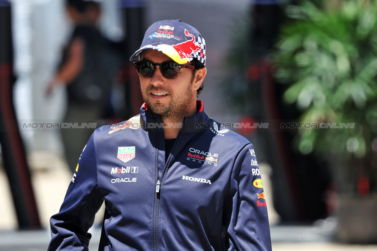 GP CINA, Sergio Perez (MEX) Red Bull Racing.

18.04.2024. Formula 1 World Championship, Rd 5, Chinese Grand Prix, Shanghai, China, Preparation Day.

- www.xpbimages.com, EMail: requests@xpbimages.com © Copyright: Bearne / XPB Images