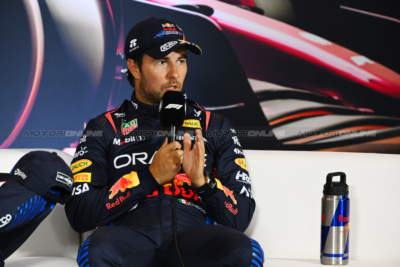 GP CINA, Sergio Perez (MEX) Red Bull Racing in the post Sprint FIA Press Conference.

- www.xpbimages.com, EMail: requests@xpbimages.com © Copyright: XPB Images