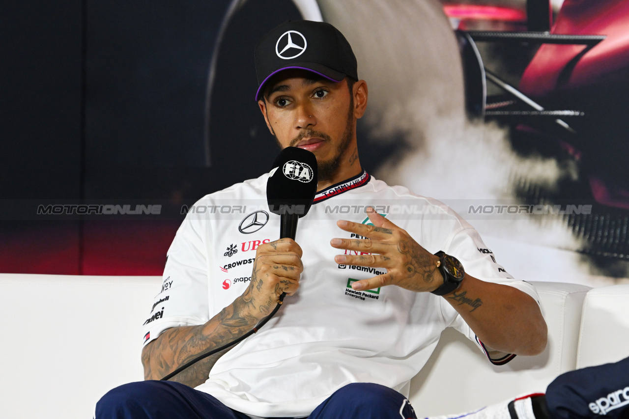 GP CINA, Lewis Hamilton (GBR) Mercedes AMG F1 in the post Sprint FIA Press Conference.

- www.xpbimages.com, EMail: requests@xpbimages.com © Copyright: XPB Images