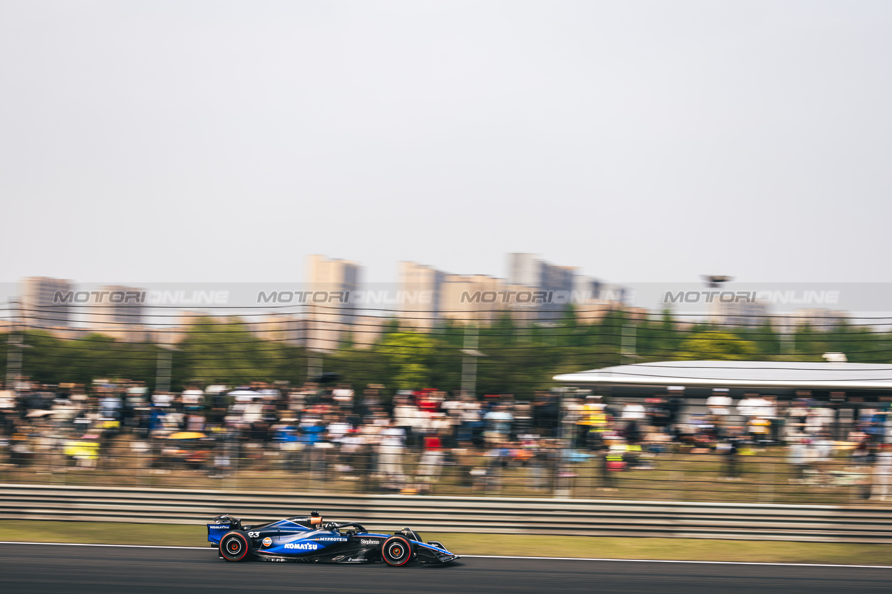 GP CINA, Alexander Albon (THA) Williams Racing FW46.

20.04.2024. Formula 1 World Championship, Rd 5, Chinese Grand Prix, Shanghai, China, Sprint e Qualifiche Day.

- www.xpbimages.com, EMail: requests@xpbimages.com © Copyright: Bearne / XPB Images