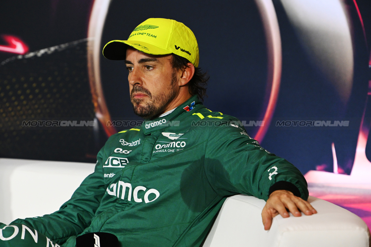 GP CINA, Fernando Alonso (ESP) Aston Martin F1 Team in the post qualifying FIA Press Conference.

20.04.2024. Formula 1 World Championship, Rd 5, Chinese Grand Prix, Shanghai, China, Sprint e Qualifiche Day.

- www.xpbimages.com, EMail: requests@xpbimages.com © Copyright: XPB Images