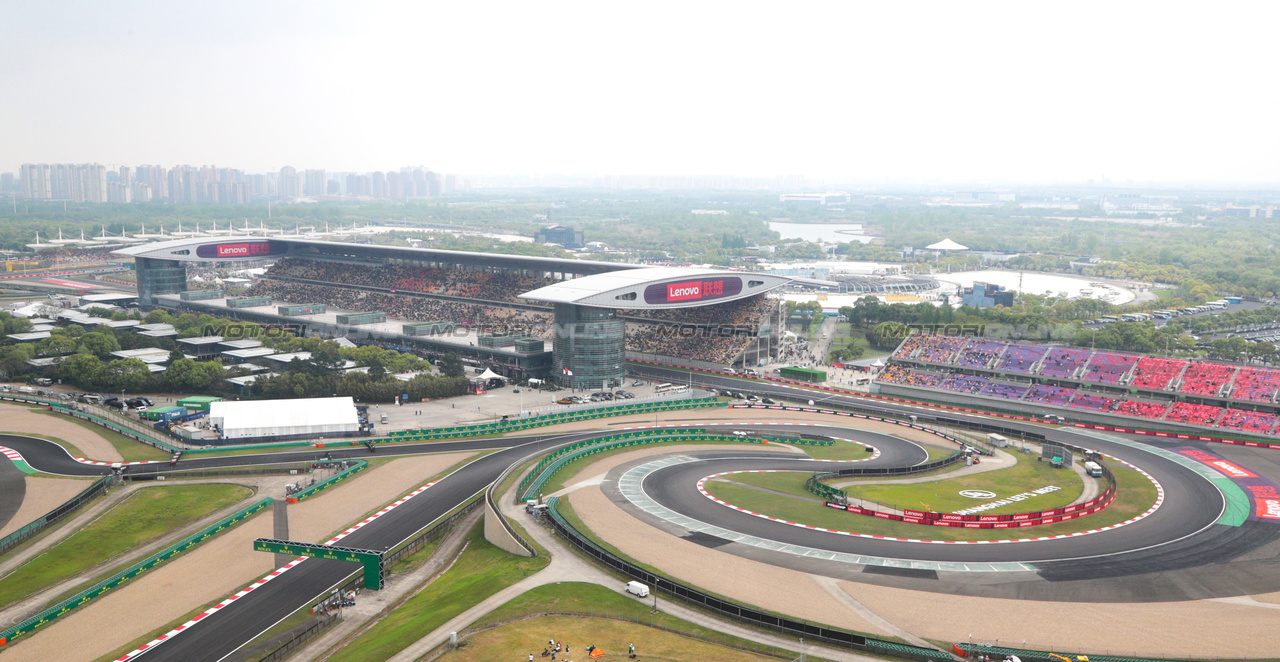 GP CINA, Circuit Atmosfera - an aerial view of the circuit.

20.04.2024. Formula 1 World Championship, Rd 5, Chinese Grand Prix, Shanghai, China, Sprint e Qualifiche Day.

- www.xpbimages.com, EMail: requests@xpbimages.com © Copyright: XPB Images