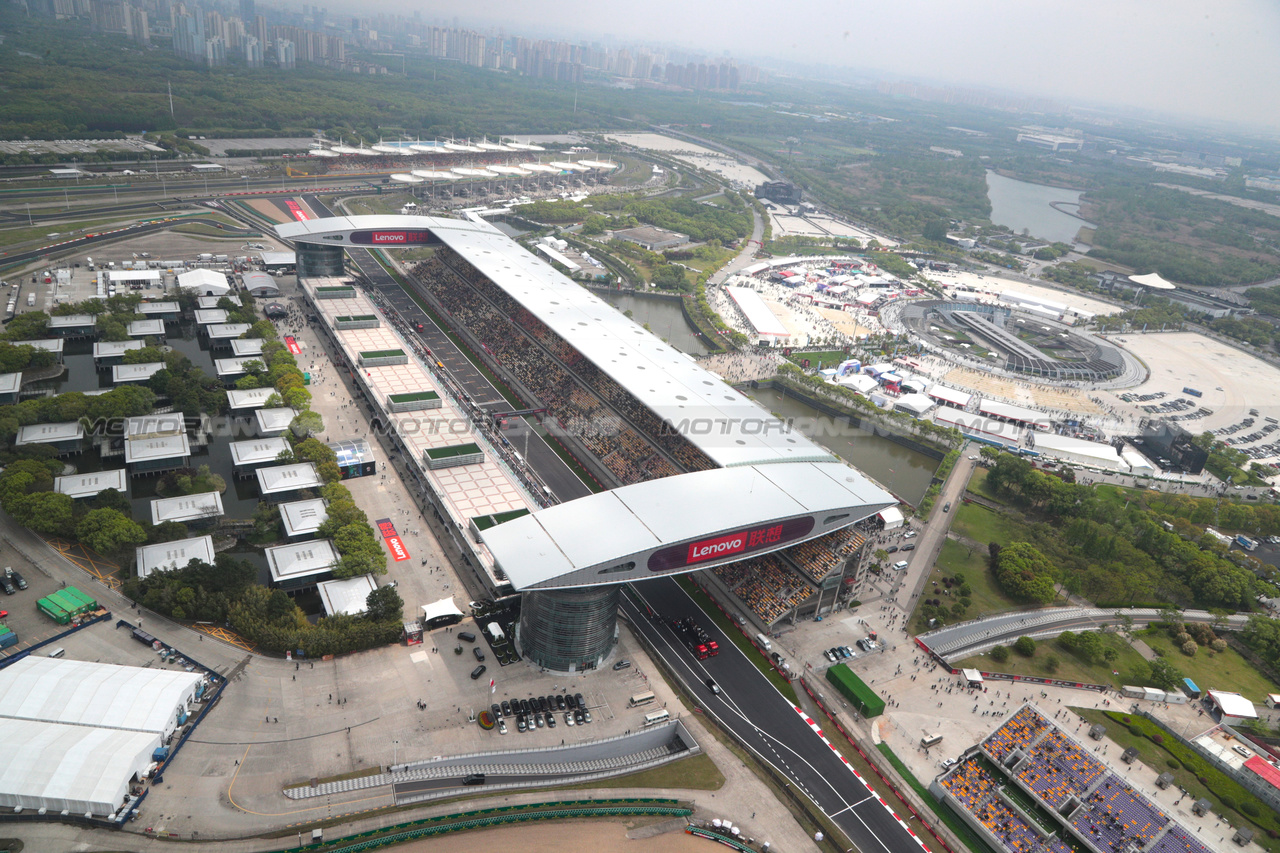 GP CINA, Circuit Atmosfera - an aerial view of the circuit.

20.04.2024. Formula 1 World Championship, Rd 5, Chinese Grand Prix, Shanghai, China, Sprint e Qualifiche Day.

- www.xpbimages.com, EMail: requests@xpbimages.com © Copyright: XPB Images