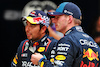 GP CINA, Sprint winner Max Verstappen (NLD) Red Bull Racing (Right) with team mate Sergio Perez (MEX) Red Bull Racing in parc ferme.
20.04.2024. Formula 1 World Championship, Rd 5, Chinese Grand Prix, Shanghai, China, Sprint e Qualifiche Day.
 - www.xpbimages.com, EMail: requests@xpbimages.com © Copyright: Coates / XPB Images