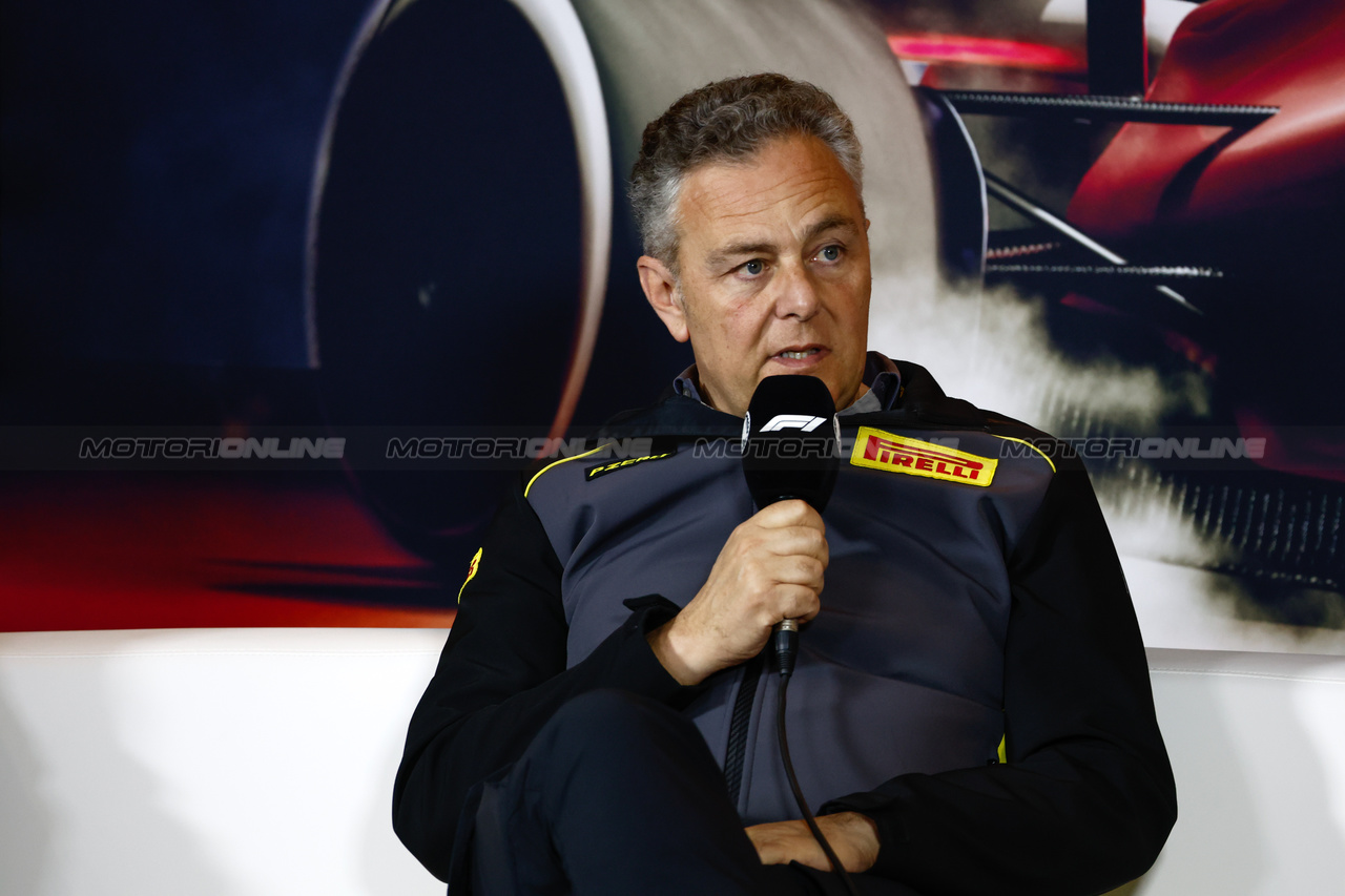 GP CINA, Mario Isola (ITA) Pirelli Racing Manager in the FIA Press Conference.

19.04.2024. Formula 1 World Championship, Rd 5, Chinese Grand Prix, Shanghai, China, Sprint Qualifiche Day.

- www.xpbimages.com, EMail: requests@xpbimages.com © Copyright: XPB Images