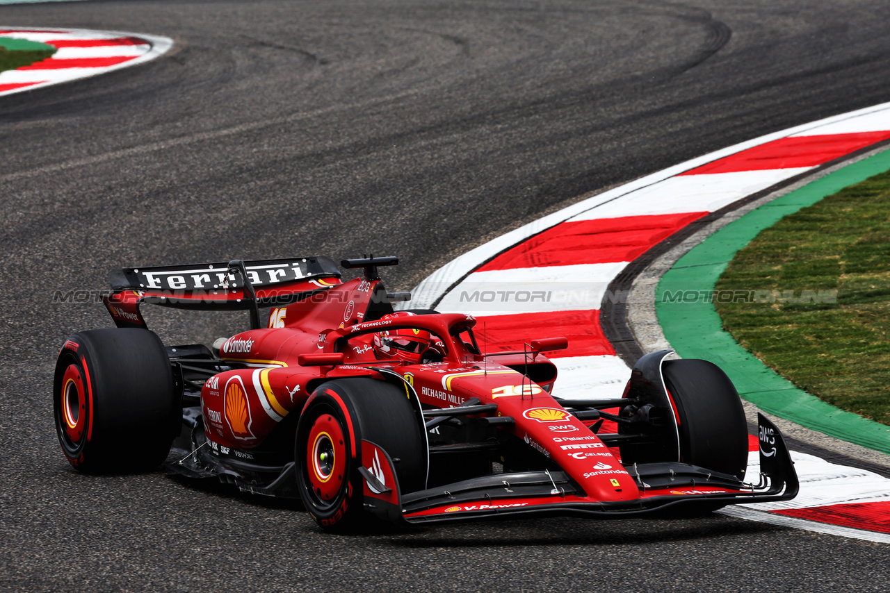 GP CINA, Charles Leclerc (MON) Ferrari SF-24.

19.04.2024. Formula 1 World Championship, Rd 5, Chinese Grand Prix, Shanghai, China, Sprint Qualifiche Day.

- www.xpbimages.com, EMail: requests@xpbimages.com © Copyright: Batchelor / XPB Images