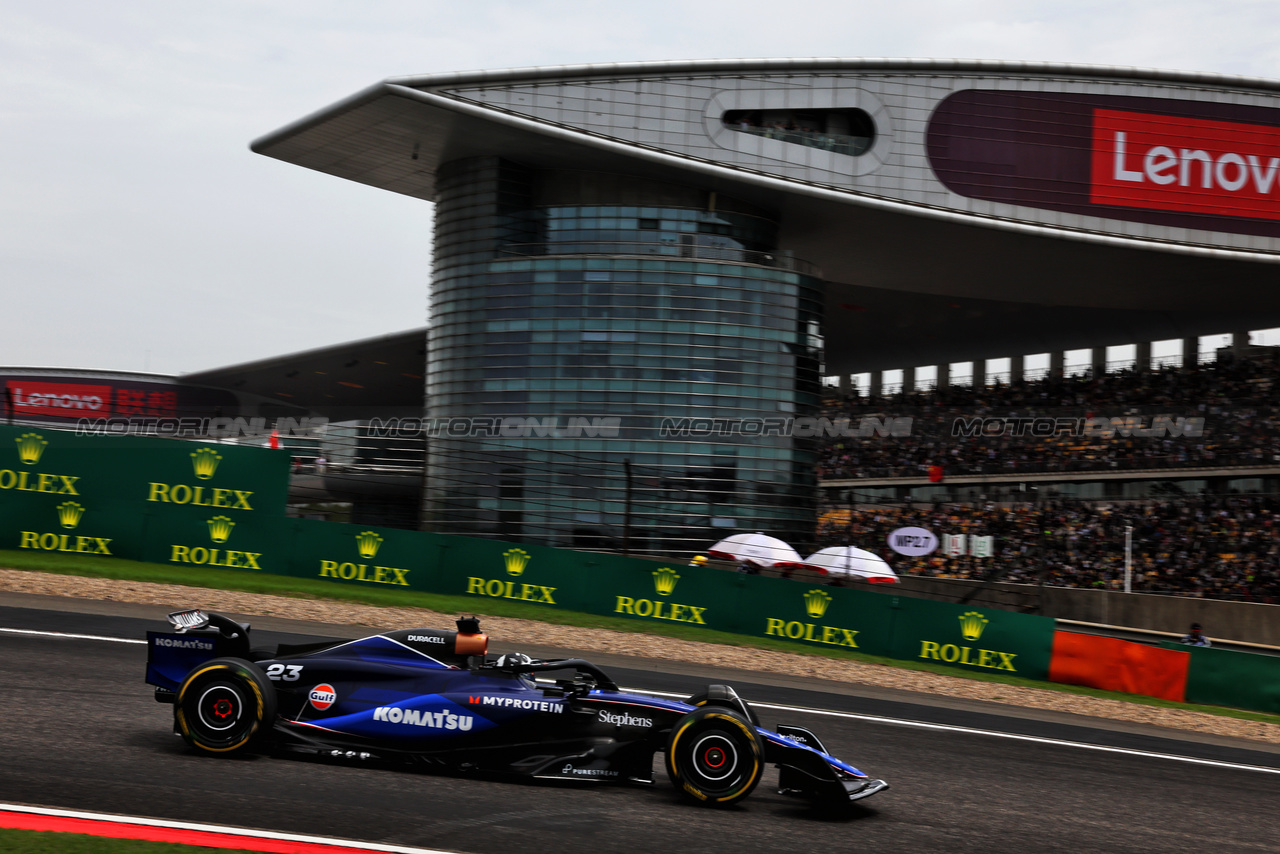 GP CINA, Alexander Albon (THA) Williams Racing FW46.

19.04.2024. Formula 1 World Championship, Rd 5, Chinese Grand Prix, Shanghai, China, Sprint Qualifiche Day.

- www.xpbimages.com, EMail: requests@xpbimages.com © Copyright: Batchelor / XPB Images