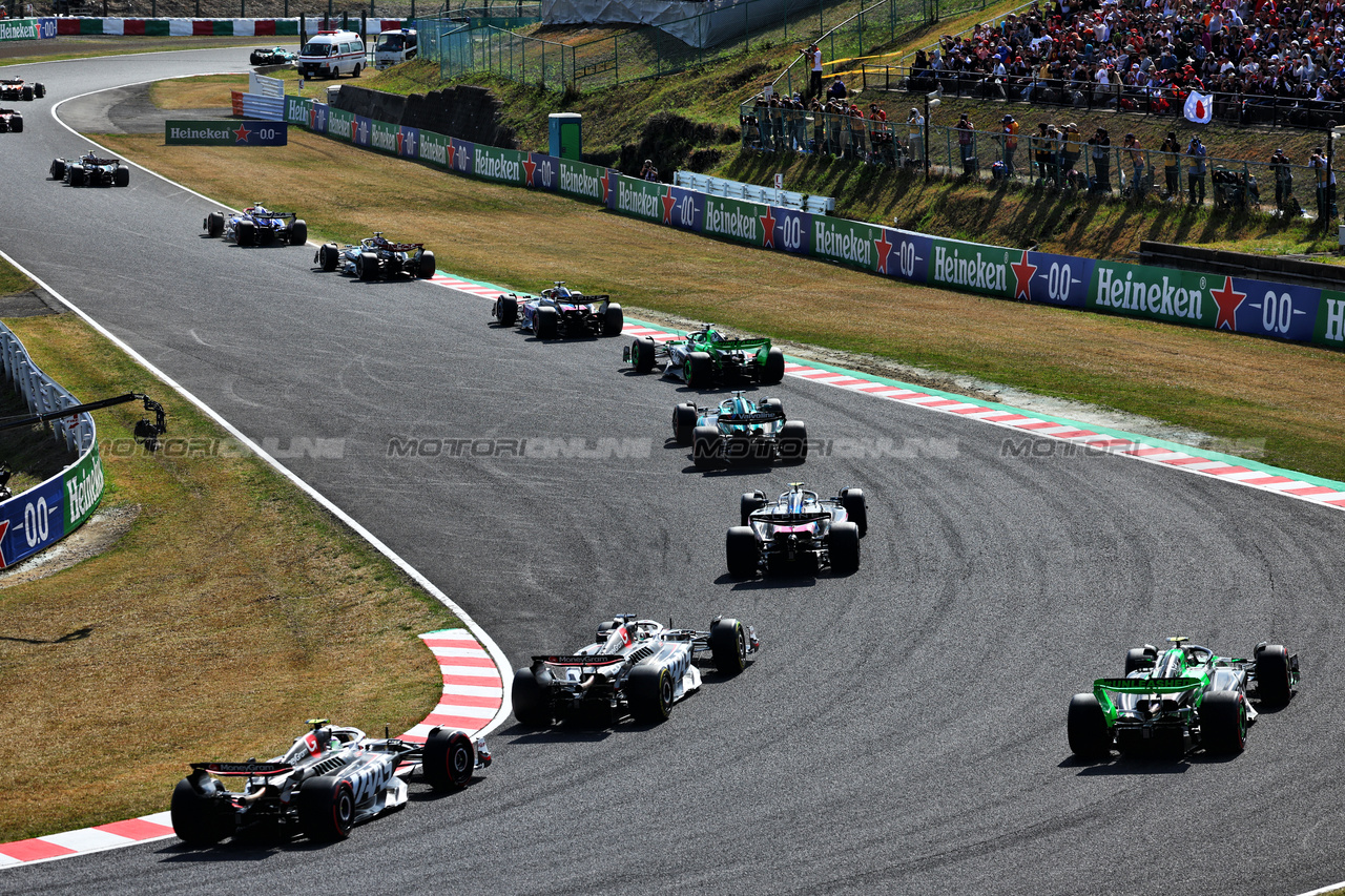 GP GIAPPONE, Nico Hulkenberg (GER) Haas VF-24.

07.04.2024. Formula 1 World Championship, Rd 4, Japanese Grand Prix, Suzuka, Japan, Gara Day.

 - www.xpbimages.com, EMail: requests@xpbimages.com © Copyright: Coates / XPB Images