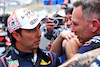 GP GIAPPONE, Second placed Sergio Perez (MEX) Red Bull Racing with Christian Horner (GBR) Red Bull Racing Team Principal in parc ferme.
07.04.2024. Formula 1 World Championship, Rd 4, Japanese Grand Prix, Suzuka, Japan, Gara Day.
 - www.xpbimages.com, EMail: requests@xpbimages.com © Copyright: Coates / XPB Images