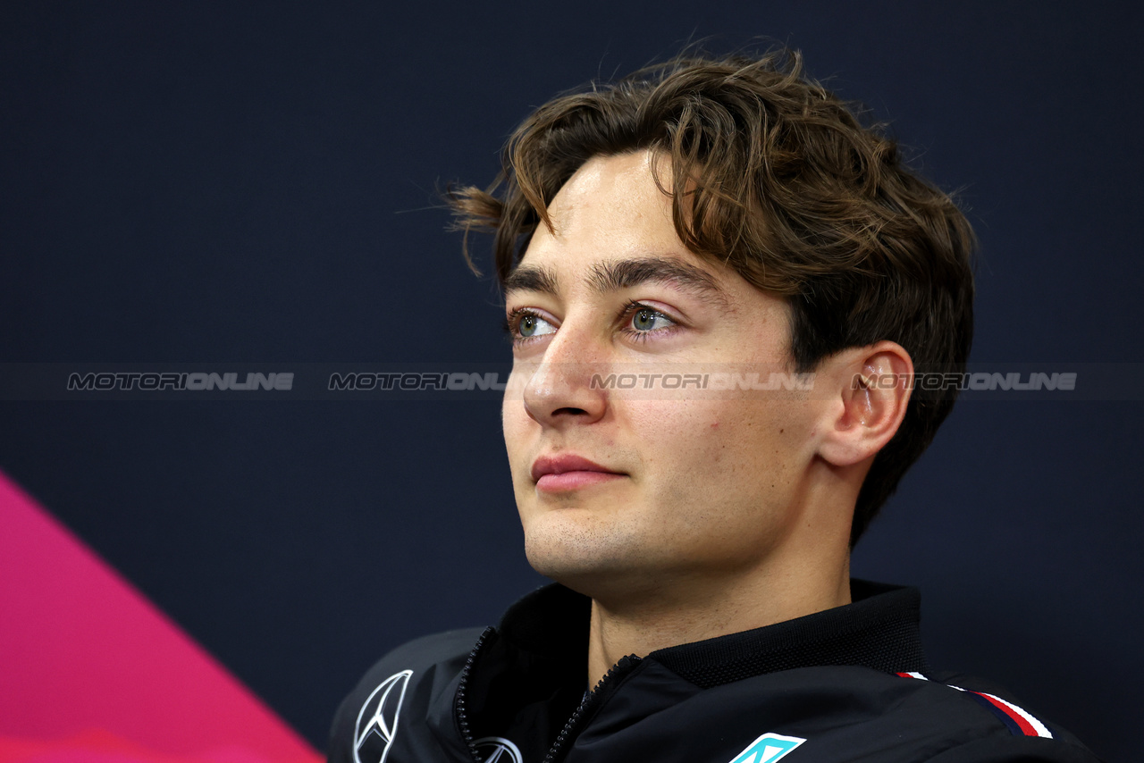 GP GIAPPONE, George Russell (GBR) Mercedes AMG F1 in the FIA Press Conference.

04.04.2024. Formula 1 World Championship, Rd 4, Japanese Grand Prix, Suzuka, Japan, Preparation Day.

- www.xpbimages.com, EMail: requests@xpbimages.com © Copyright: Moy / XPB Images