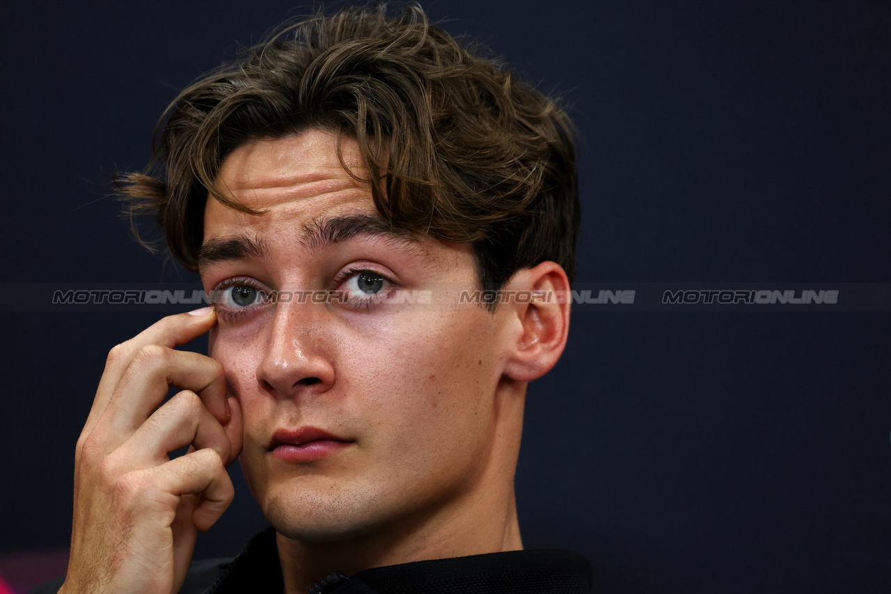 GP GIAPPONE, George Russell (GBR) Mercedes AMG F1 in the FIA Press Conference.

04.04.2024. Formula 1 World Championship, Rd 4, Japanese Grand Prix, Suzuka, Japan, Preparation Day.

- www.xpbimages.com, EMail: requests@xpbimages.com © Copyright: Moy / XPB Images