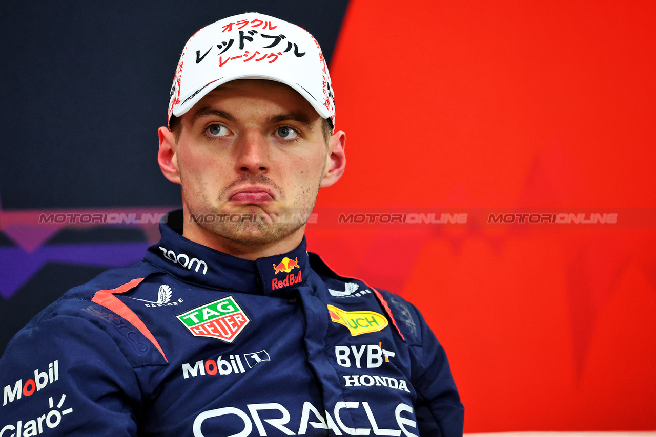 GP GIAPPONE, Max Verstappen (NLD) Red Bull Racing in the post qualifying FIA Press Conference.

06.04.2024. Formula 1 World Championship, Rd 4, Japanese Grand Prix, Suzuka, Japan, Qualifiche Day.

- www.xpbimages.com, EMail: requests@xpbimages.com © Copyright: Batchelor / XPB Images