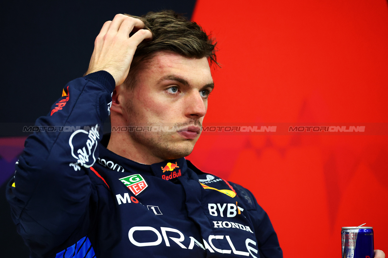 GP GIAPPONE, Max Verstappen (NLD) Red Bull Racing in the post qualifying FIA Press Conference.

06.04.2024. Formula 1 World Championship, Rd 4, Japanese Grand Prix, Suzuka, Japan, Qualifiche Day.

- www.xpbimages.com, EMail: requests@xpbimages.com © Copyright: Batchelor / XPB Images