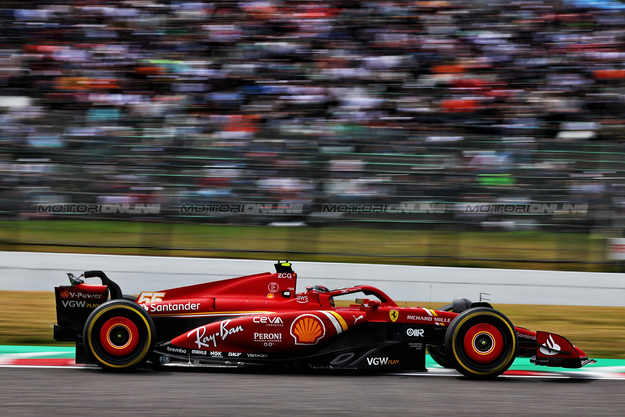 GP GIAPPONE, Carlos Sainz Jr (ESP) Ferrari SF-24.

06.04.2024. Formula 1 World Championship, Rd 4, Japanese Grand Prix, Suzuka, Japan, Qualifiche Day.

- www.xpbimages.com, EMail: requests@xpbimages.com © Copyright: Charniaux / XPB Images