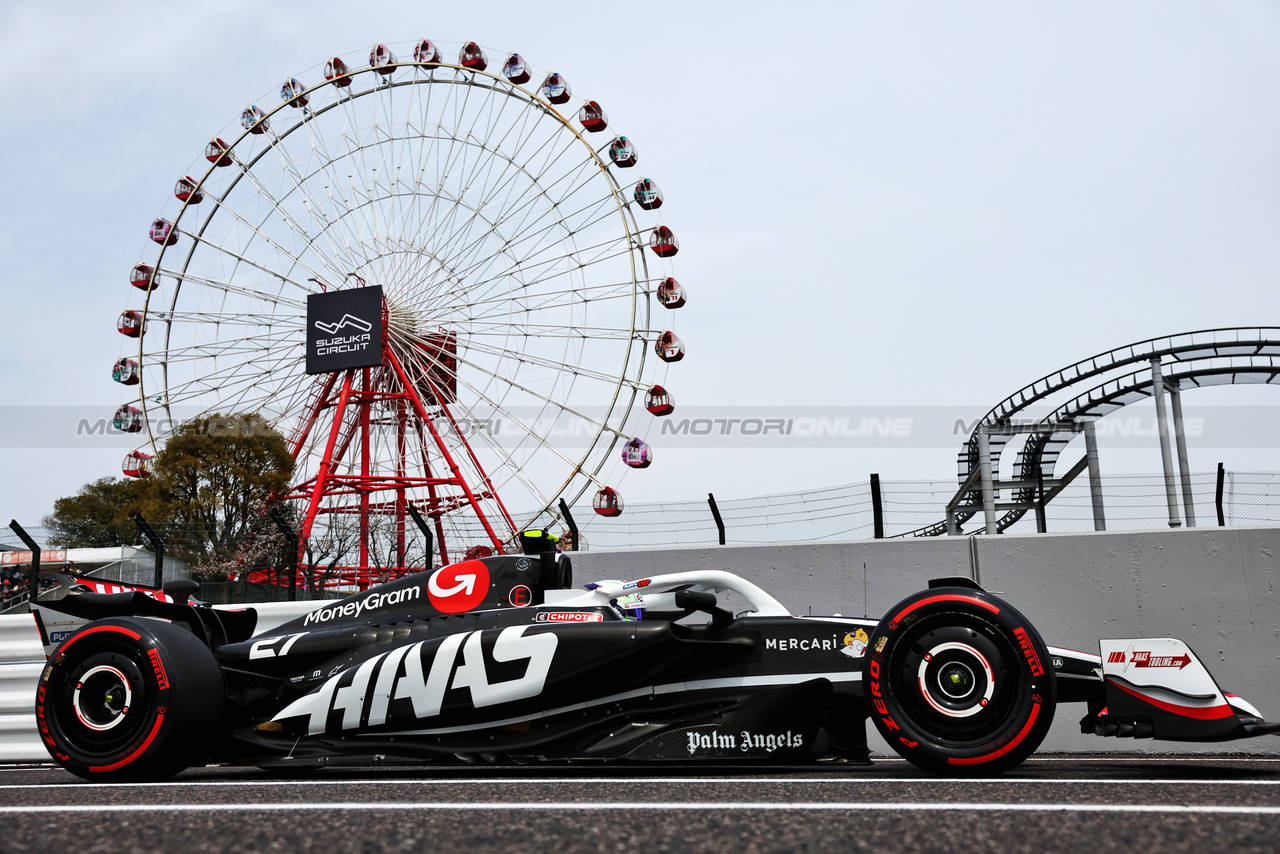 GP GIAPPONE, Nico Hulkenberg (GER) Haas VF-24.

06.04.2024. Formula 1 World Championship, Rd 4, Japanese Grand Prix, Suzuka, Japan, Qualifiche Day.

- www.xpbimages.com, EMail: requests@xpbimages.com © Copyright: Batchelor / XPB Images