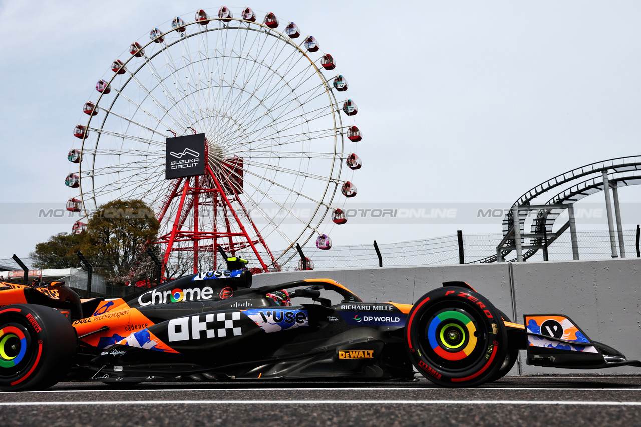 GP GIAPPONE, Lando Norris (GBR) McLaren MCL38.

06.04.2024. Formula 1 World Championship, Rd 4, Japanese Grand Prix, Suzuka, Japan, Qualifiche Day.

- www.xpbimages.com, EMail: requests@xpbimages.com © Copyright: Batchelor / XPB Images