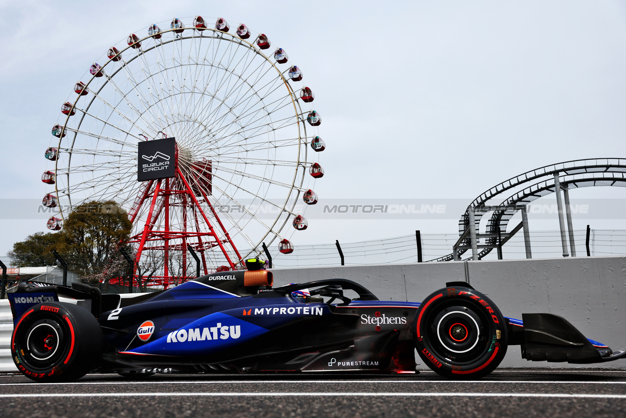 GP GIAPPONE, Logan Sargeant (USA) Williams Racing FW46.

06.04.2024. Formula 1 World Championship, Rd 4, Japanese Grand Prix, Suzuka, Japan, Qualifiche Day.

- www.xpbimages.com, EMail: requests@xpbimages.com © Copyright: Batchelor / XPB Images