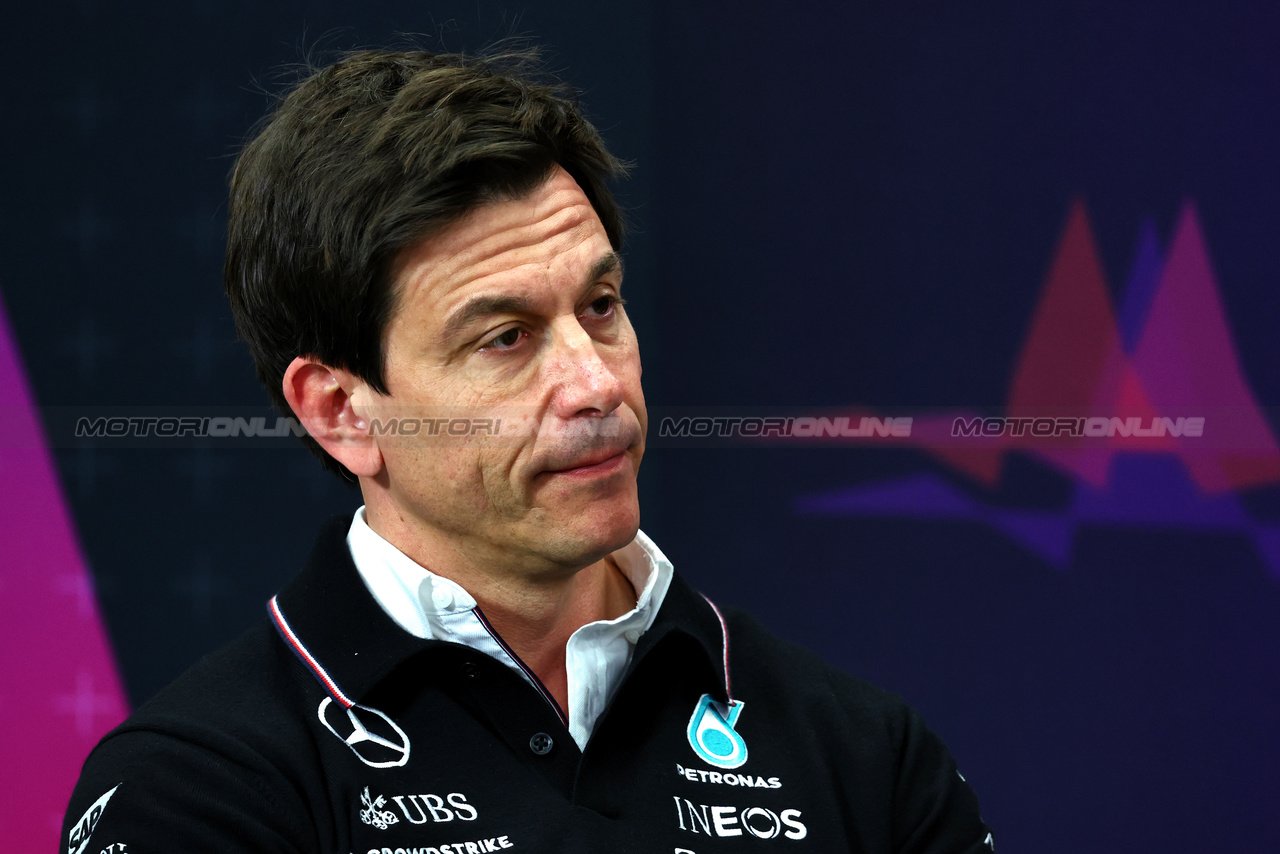 GP GIAPPONE, Toto Wolff (GER) Mercedes AMG F1 Shareholder e Executive Director in the FIA Press Conference.

05.04.2024. Formula 1 World Championship, Rd 4, Japanese Grand Prix, Suzuka, Japan, Practice Day.

- www.xpbimages.com, EMail: requests@xpbimages.com © Copyright: Charniaux / XPB Images