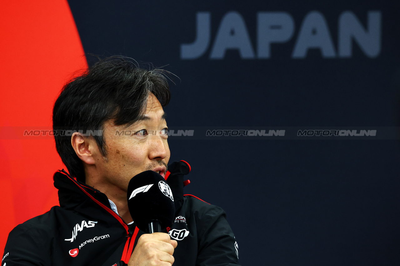 GP GIAPPONE, Ayao Komatsu (JPN) Haas F1 Team Principal in the FIA Press Conference.

05.04.2024. Formula 1 World Championship, Rd 4, Japanese Grand Prix, Suzuka, Japan, Practice Day.

- www.xpbimages.com, EMail: requests@xpbimages.com © Copyright: Charniaux / XPB Images