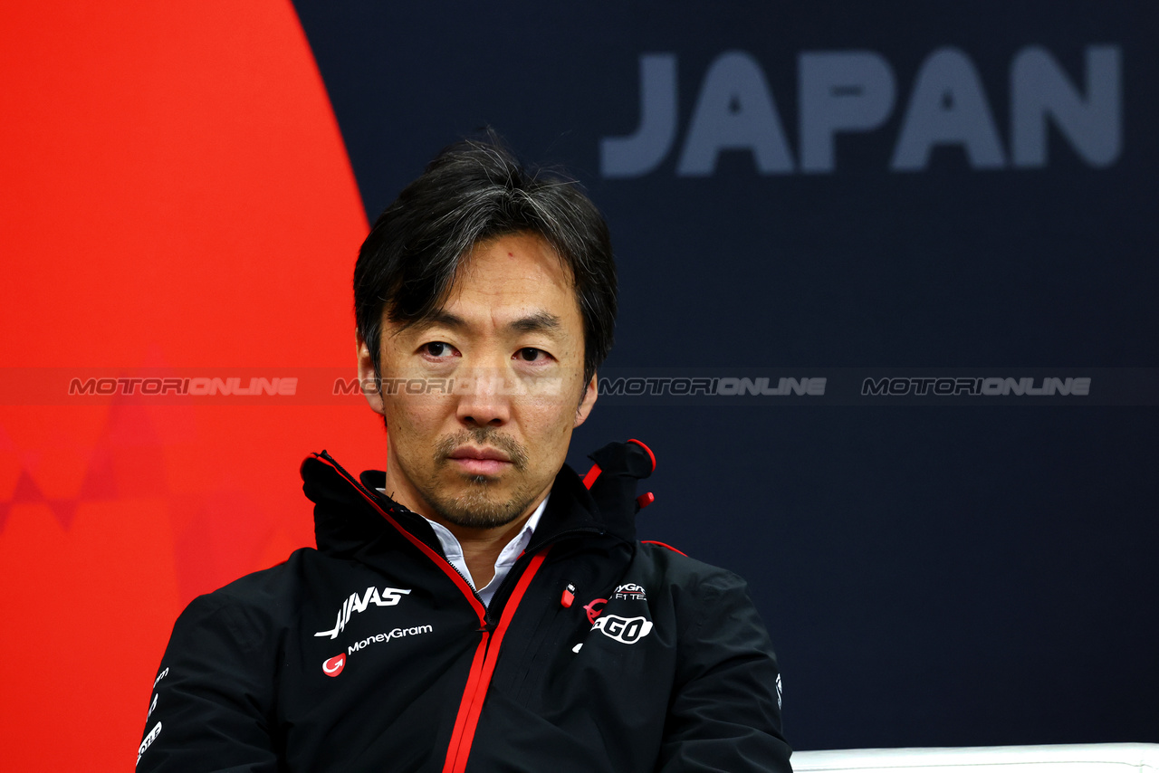 GP GIAPPONE, Ayao Komatsu (JPN) Haas F1 Team Principal in the FIA Press Conference.

05.04.2024. Formula 1 World Championship, Rd 4, Japanese Grand Prix, Suzuka, Japan, Practice Day.

- www.xpbimages.com, EMail: requests@xpbimages.com © Copyright: Charniaux / XPB Images