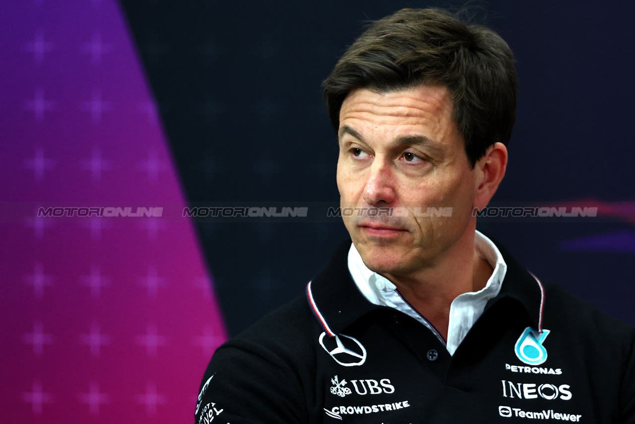 GP GIAPPONE, Toto Wolff (GER) Mercedes AMG F1 Shareholder e Executive Director in the FIA Press Conference.

05.04.2024. Formula 1 World Championship, Rd 4, Japanese Grand Prix, Suzuka, Japan, Practice Day.

- www.xpbimages.com, EMail: requests@xpbimages.com © Copyright: Charniaux / XPB Images