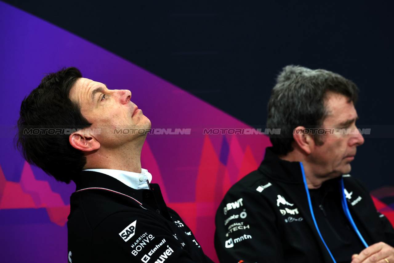 GP GIAPPONE, Toto Wolff (GER) Mercedes AMG F1 Shareholder e Executive Director in the FIA Press Conference.

05.04.2024. Formula 1 World Championship, Rd 4, Japanese Grand Prix, Suzuka, Japan, Practice Day.

- www.xpbimages.com, EMail: requests@xpbimages.com © Copyright: Charniaux / XPB Images