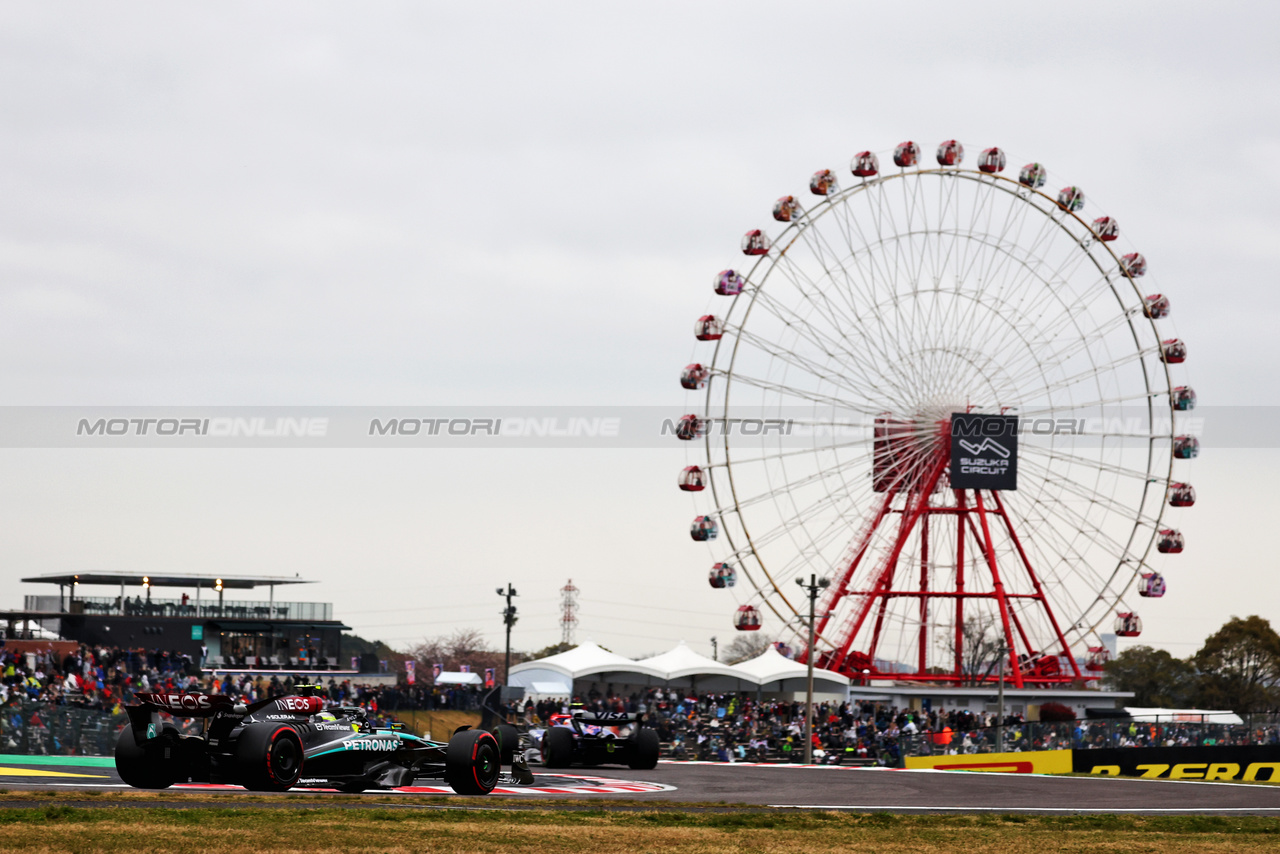 GP GIAPPONE, Lewis Hamilton (GBR) Mercedes AMG F1 W15.

05.04.2024. Formula 1 World Championship, Rd 4, Japanese Grand Prix, Suzuka, Japan, Practice Day.

- www.xpbimages.com, EMail: requests@xpbimages.com © Copyright: Charniaux / XPB Images