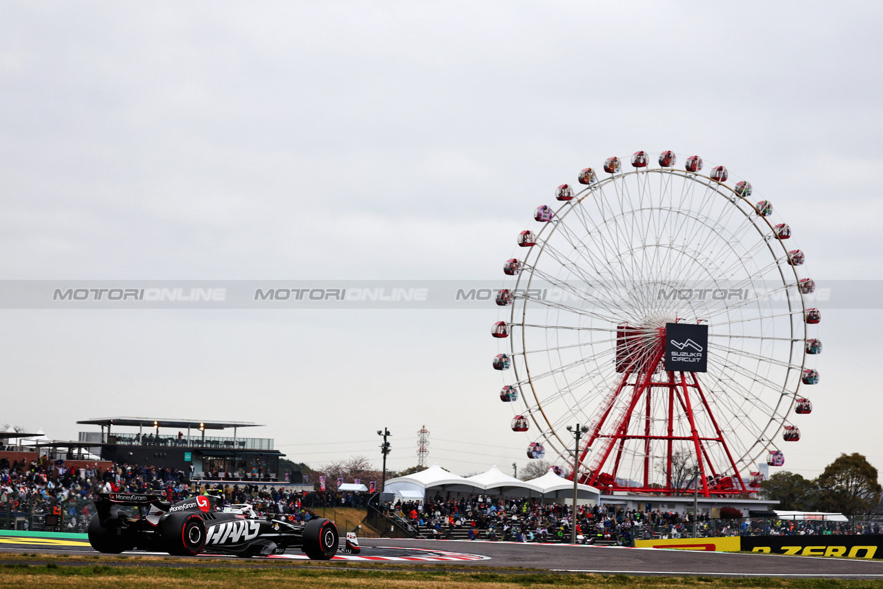 GP GIAPPONE, Nico Hulkenberg (GER) Haas VF-24.

05.04.2024. Formula 1 World Championship, Rd 4, Japanese Grand Prix, Suzuka, Japan, Practice Day.

- www.xpbimages.com, EMail: requests@xpbimages.com © Copyright: Charniaux / XPB Images