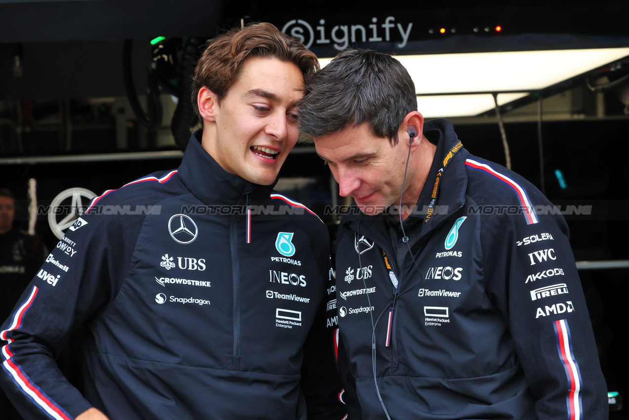 GP GRAN BRETAGNA, George Russell (GBR) Mercedes AMG F1.

07.07.2024. Formula 1 World Championship, Rd 12, British Grand Prix, Silverstone, England, Gara Day.

- www.xpbimages.com, EMail: requests@xpbimages.com © Copyright: Batchelor / XPB Images