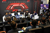GP GRAN BRETAGNA, (L to R): Lewis Hamilton (GBR) Mercedes AMG F1; Sergio Perez (MEX) Red Bull Racing; Esteban Ocon (FRA) Alpine F1 Team; George Russell (GBR) Mercedes AMG F1; e Lando Norris (GBR) McLaren, in the FIA Press Conference.

04.07.2024. Formula 1 World Championship, Rd 12, British Grand Prix, Silverstone, England, Preparation Day.

- www.xpbimages.com, EMail: requests@xpbimages.com © Copyright: Bearne / XPB Images