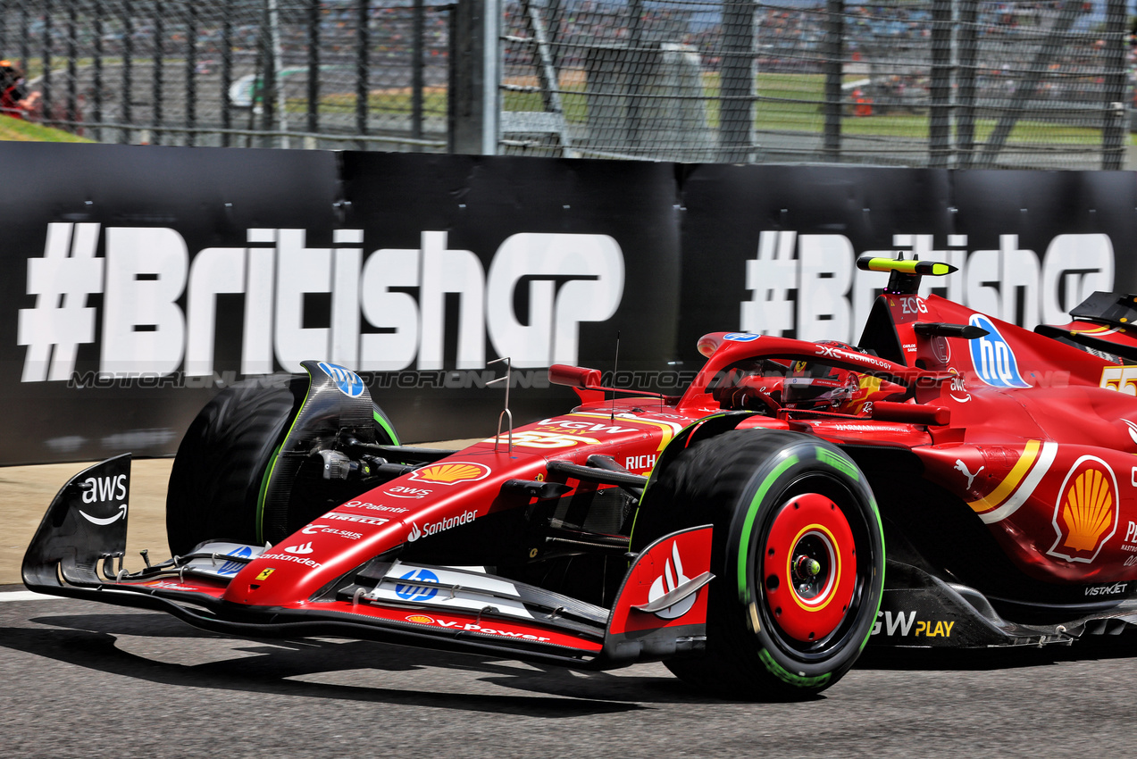 GP GRAN BRETAGNA, Carlos Sainz Jr (ESP) Ferrari SF-24.

06.07.2024. Formula 1 World Championship, Rd 12, British Grand Prix, Silverstone, England, Qualifiche Day.

- www.xpbimages.com, EMail: requests@xpbimages.com © Copyright: Batchelor / XPB Images