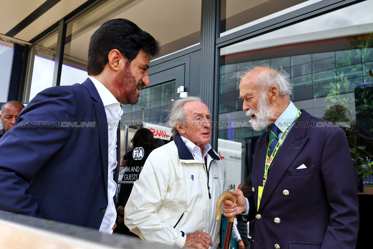GP GRAN BRETAGNA, (L to R): Mohammed Bin Sulayem (UAE) FIA President with Jackie Stewart (GBR) e HRH Prince Michael of Kent (GBR).

06.07.2024. Formula 1 World Championship, Rd 12, British Grand Prix, Silverstone, England, Qualifiche Day.

- www.xpbimages.com, EMail: requests@xpbimages.com © Copyright: Moy / XPB Images