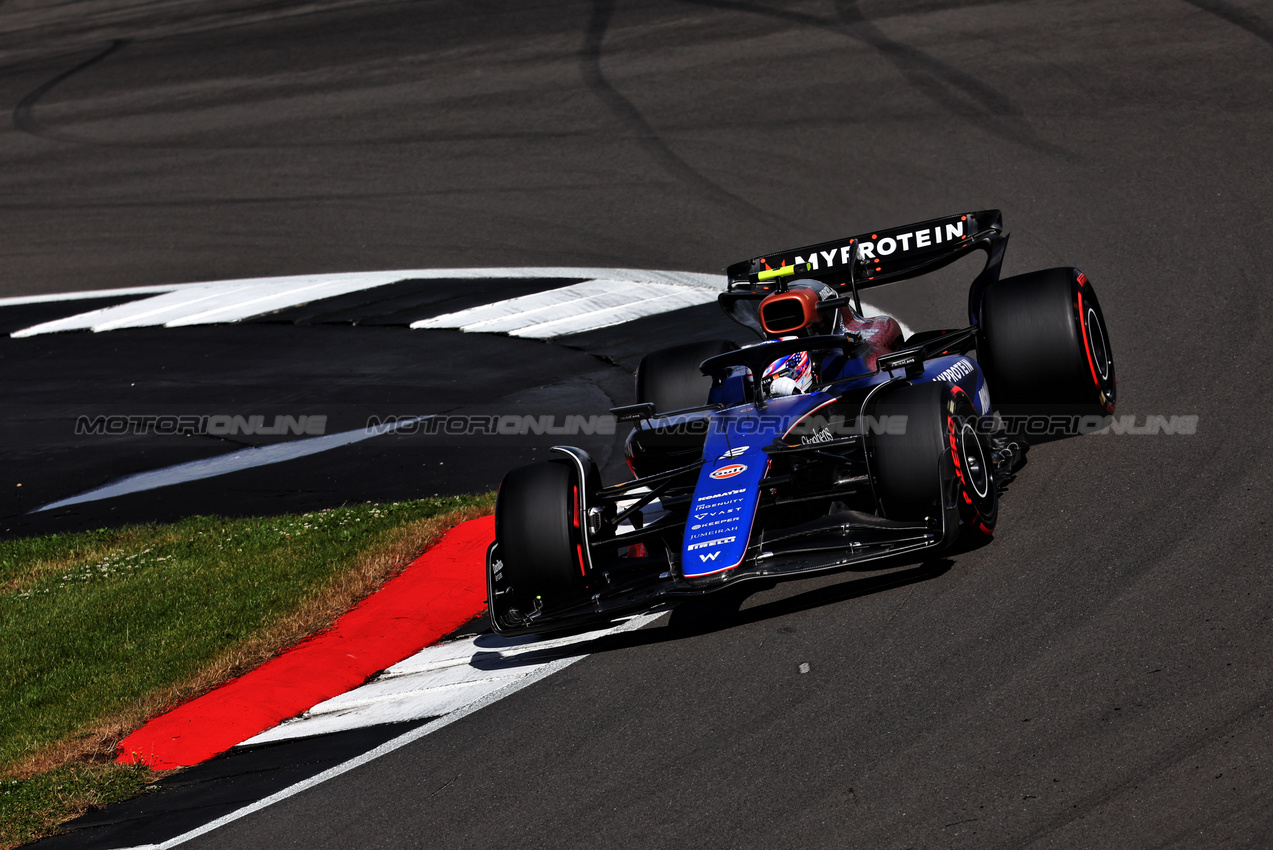 GP GRAN BRETAGNA, Logan Sargeant (USA) Williams Racing FW46.

06.07.2024. Formula 1 World Championship, Rd 12, British Grand Prix, Silverstone, England, Qualifiche Day.

 - www.xpbimages.com, EMail: requests@xpbimages.com © Copyright: Coates / XPB Images
