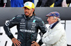 GP GRAN BRETAGNA, (L to R): Lewis Hamilton (GBR) Mercedes AMG F1 with Jackie Stewart (GBR) in qualifying parc ferme.

06.07.2024. Formula 1 World Championship, Rd 12, British Grand Prix, Silverstone, England, Qualifiche Day.

- www.xpbimages.com, EMail: requests@xpbimages.com © Copyright: Moy / XPB Images