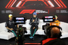 GP GRAN BRETAGNA, (L to R): Lewis Hamilton (GBR) Mercedes AMG F1; George Russell (GBR) Mercedes AMG F1; e Lando Norris (GBR) McLaren, in the post qualifying FIA Press Conference.

06.07.2024. Formula 1 World Championship, Rd 12, British Grand Prix, Silverstone, England, Qualifiche Day.

 - www.xpbimages.com, EMail: requests@xpbimages.com © Copyright: Davenport / XPB Images