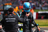 GP GRAN BRETAGNA, George Russell (GBR) Mercedes AMG F1 celebrates his pole position in qualifying parc ferme.

06.07.2024. Formula 1 World Championship, Rd 12, British Grand Prix, Silverstone, England, Qualifiche Day.

 - www.xpbimages.com, EMail: requests@xpbimages.com © Copyright: Coates / XPB Images