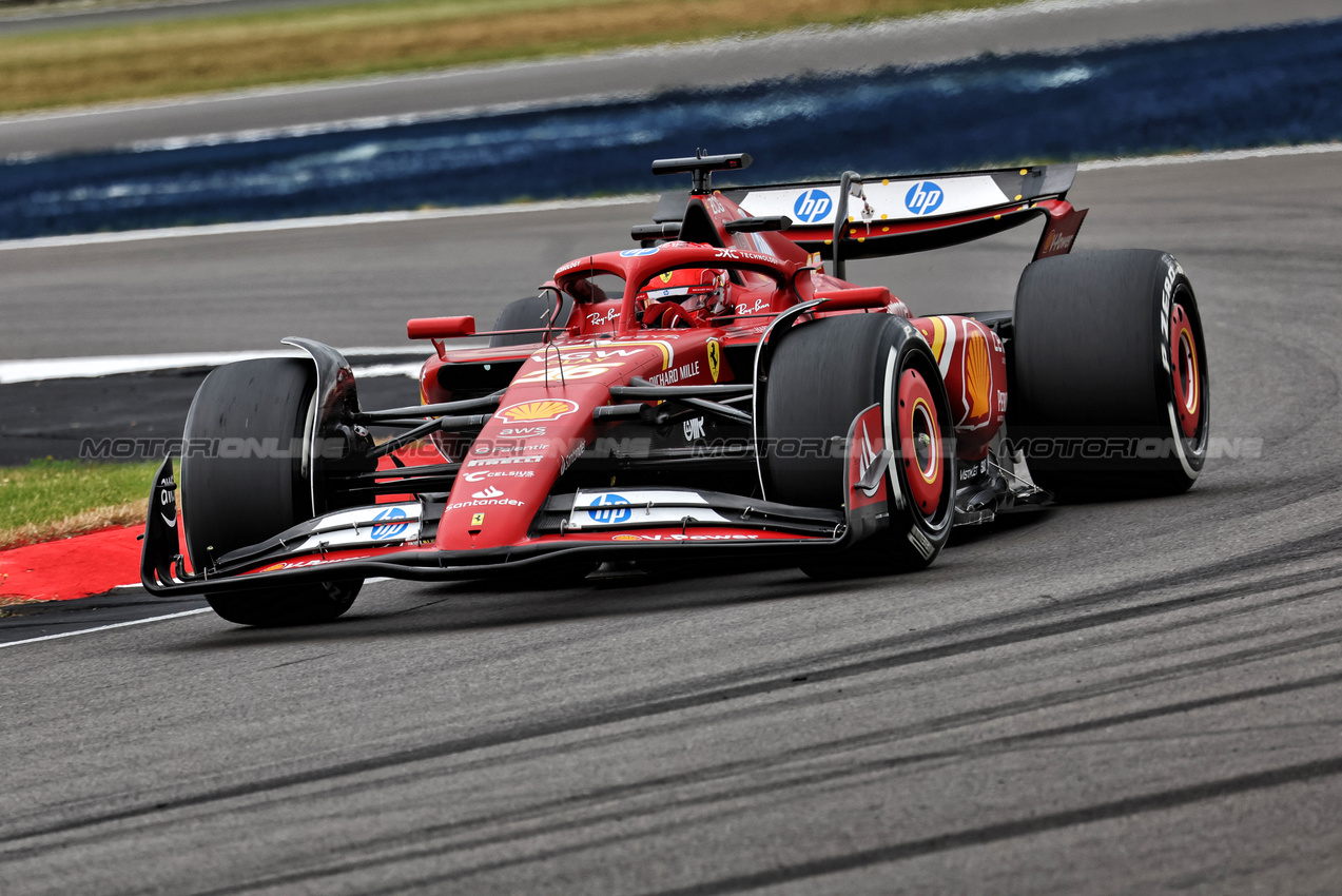 GP GRAN BRETAGNA, Charles Leclerc (MON) Ferrari SF-24.

05.07.2024. Formula 1 World Championship, Rd 12, British Grand Prix, Silverstone, England, Practice Day.

- www.xpbimages.com, EMail: requests@xpbimages.com © Copyright: Moy / XPB Images