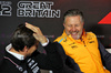GP GRAN BRETAGNA, Zak Brown (USA) McLaren Executive Director e Toto Wolff (GER) Mercedes AMG F1 Shareholder e Executive Director in the FIA Press Conference.

05.07.2024. Formula 1 World Championship, Rd 12, British Grand Prix, Silverstone, England, Practice Day.

- www.xpbimages.com, EMail: requests@xpbimages.com © Copyright: Bearne / XPB Images
