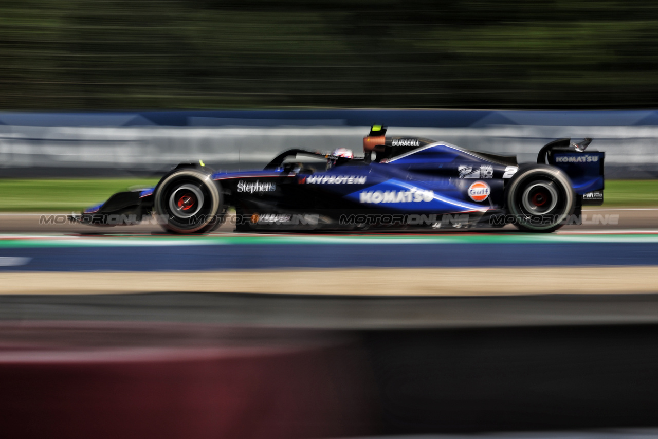 GP IMOLA, Logan Sargeant (USA) Williams Racing FW46.

19.05.2024. Formula 1 World Championship, Rd 7, Emilia Romagna Grand Prix, Imola, Italy, Gara Day.

 - www.xpbimages.com, EMail: requests@xpbimages.com © Copyright: Staley / XPB Images