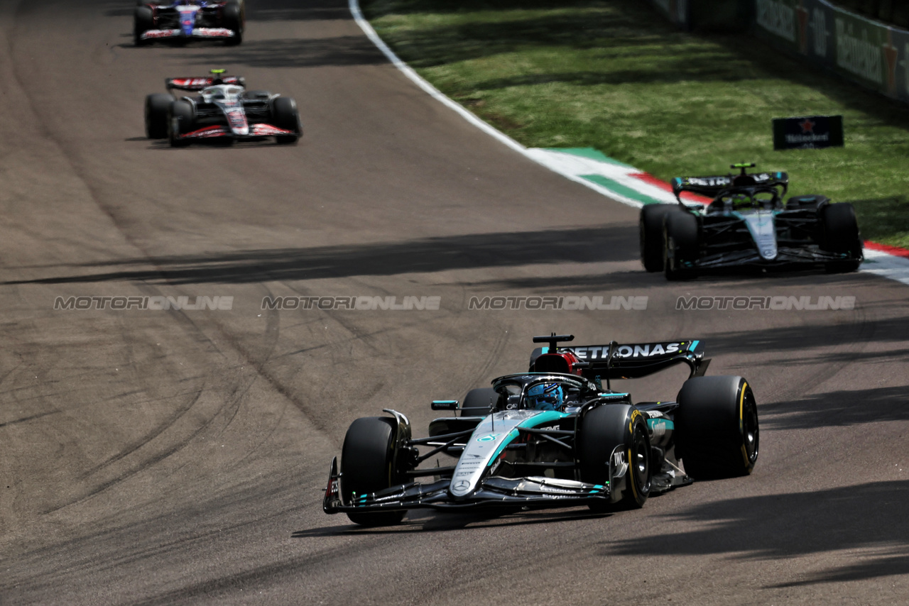 GP IMOLA, George Russell (GBR) Mercedes AMG F1 W15.

19.05.2024. Formula 1 World Championship, Rd 7, Emilia Romagna Grand Prix, Imola, Italy, Gara Day.

 - www.xpbimages.com, EMail: requests@xpbimages.com © Copyright: Staley / XPB Images