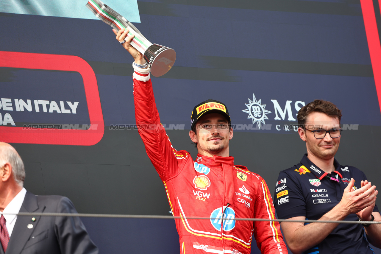 GP IMOLA, 3rd place Charles Leclerc (MON) Ferrari.
19.05.2024. Formula 1 World Championship, Rd 7, Emilia Romagna Grand Prix, Imola, Italy, Gara Day.
- www.xpbimages.com, EMail: requests@xpbimages.com © Copyright: Batchelor / XPB Images