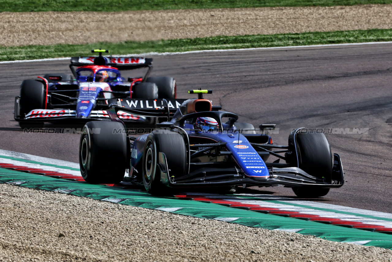 GP IMOLA, Logan Sargeant (USA) Williams Racing FW46.

19.05.2024. Formula 1 World Championship, Rd 7, Emilia Romagna Grand Prix, Imola, Italy, Gara Day.

 - www.xpbimages.com, EMail: requests@xpbimages.com © Copyright: Coates / XPB Images