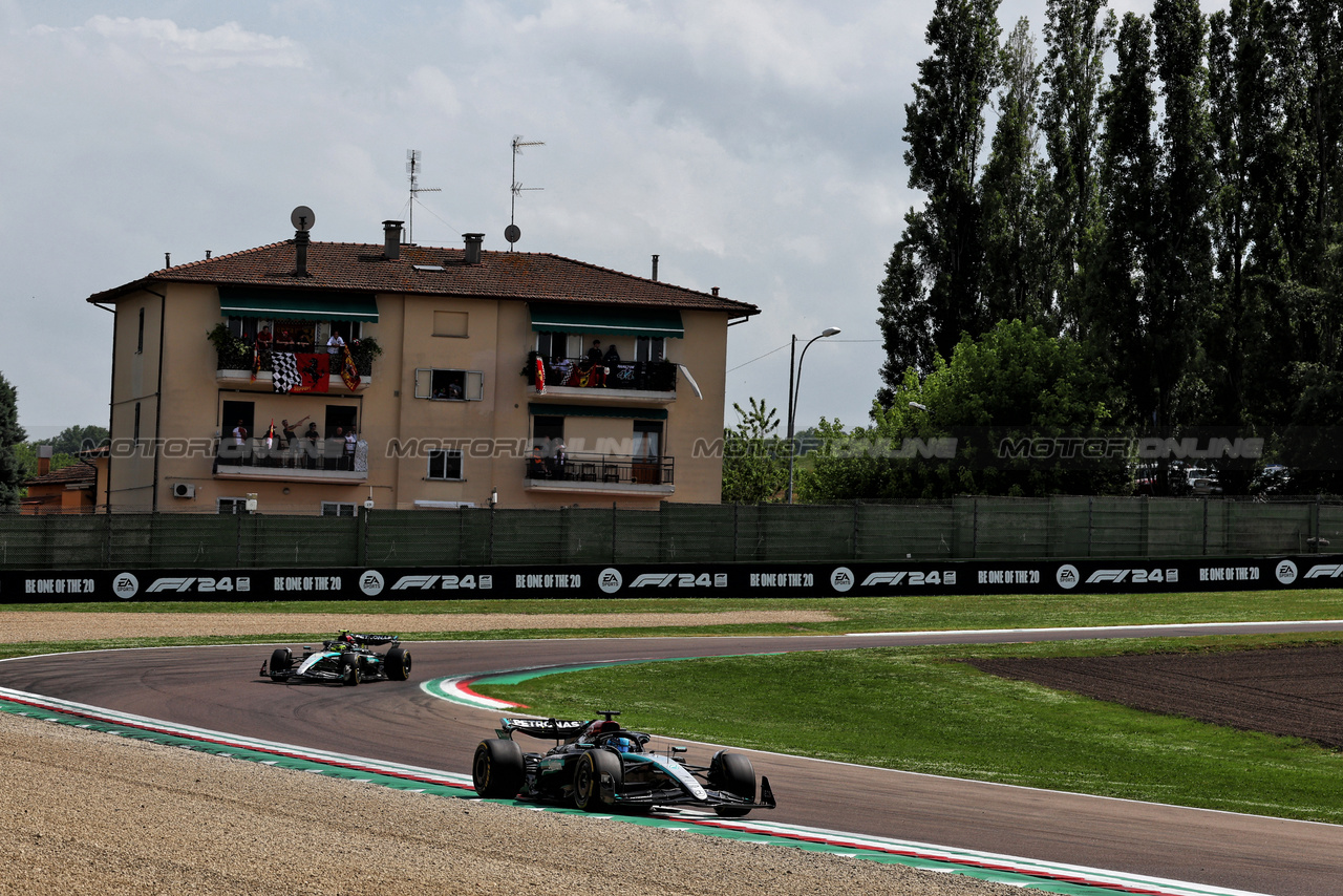 GP IMOLA, George Russell (GBR) Mercedes AMG F1 W15.

19.05.2024. Formula 1 World Championship, Rd 7, Emilia Romagna Grand Prix, Imola, Italy, Gara Day.

 - www.xpbimages.com, EMail: requests@xpbimages.com © Copyright: Coates / XPB Images