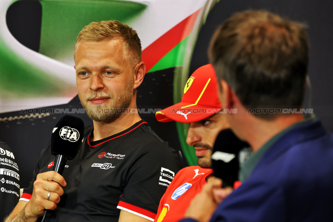 GP IMOLA, Kevin Magnussen (DEN) Haas F1 Team in the FIA Press Conference.

16.05.2024. Formula 1 World Championship, Rd 7, Emilia Romagna Grand Prix, Imola, Italy, Preparation Day.

 - www.xpbimages.com, EMail: requests@xpbimages.com © Copyright: Staley / XPB Images
