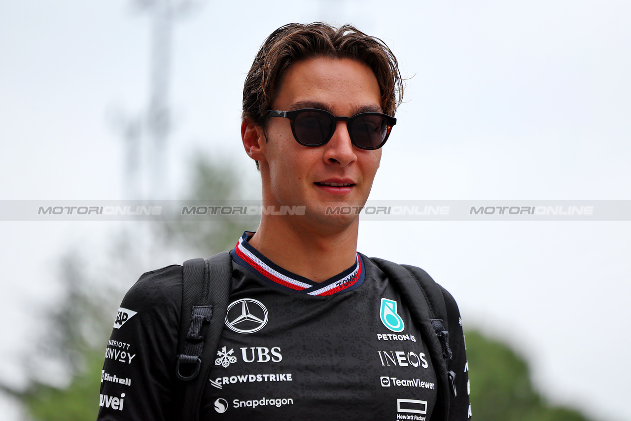 GP IMOLA, George Russell (GBR) Mercedes AMG F1.

16.05.2024. Formula 1 World Championship, Rd 7, Emilia Romagna Grand Prix, Imola, Italy, Preparation Day.

- www.xpbimages.com, EMail: requests@xpbimages.com © Copyright: Charniaux / XPB Images