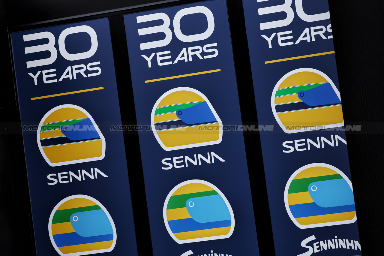 GP IMOLA, Circuit Atmosfera - Tribute to Ayrton Senna.

16.05.2024. Formula 1 World Championship, Rd 7, Emilia Romagna Grand Prix, Imola, Italy, Preparation Day.

- www.xpbimages.com, EMail: requests@xpbimages.com © Copyright: Batchelor / XPB Images